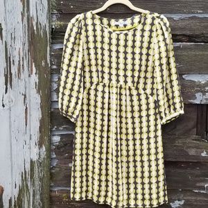 Boden Gray / Yellow Geomtric Easy Scoop Tunic